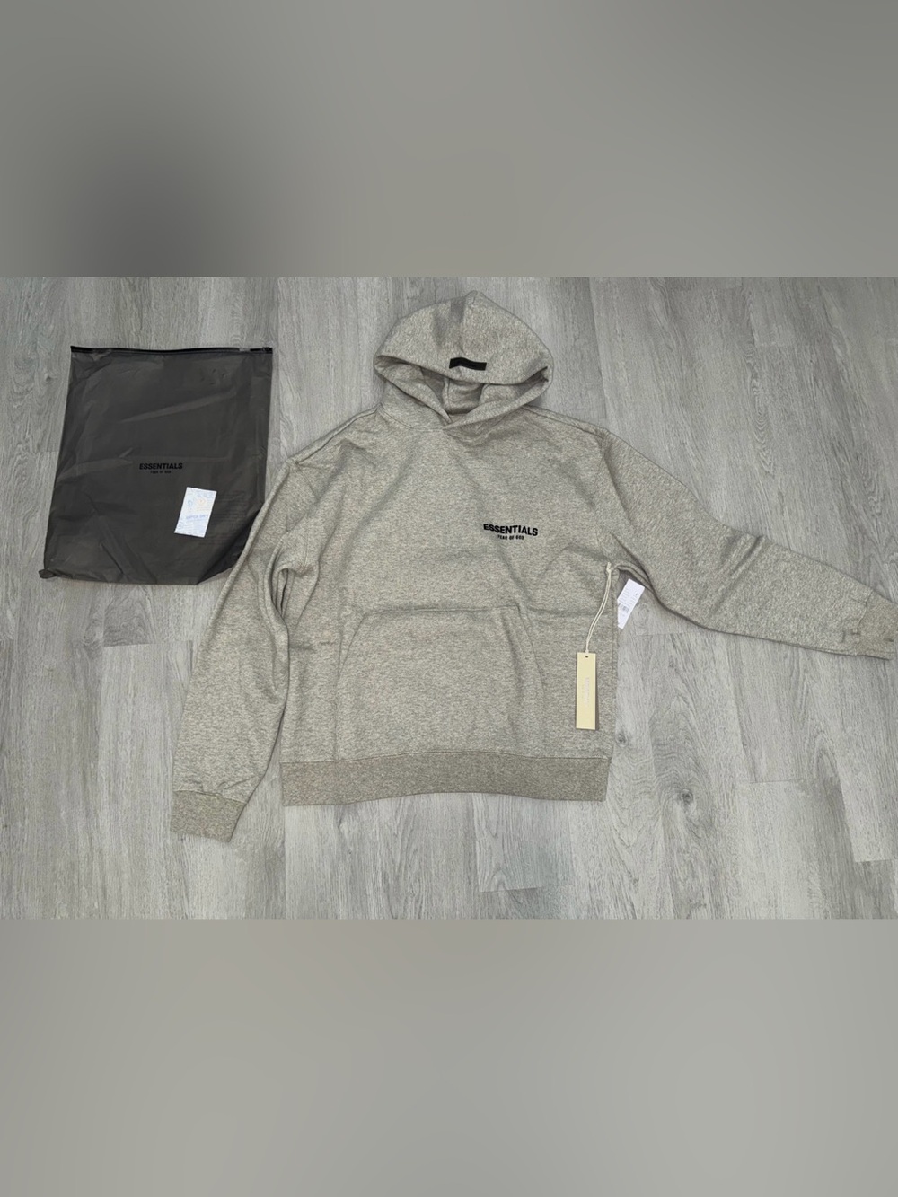 ESSENTIALS Men’s Heather Beige Hoodie - ESSENTIALS Fear Of God